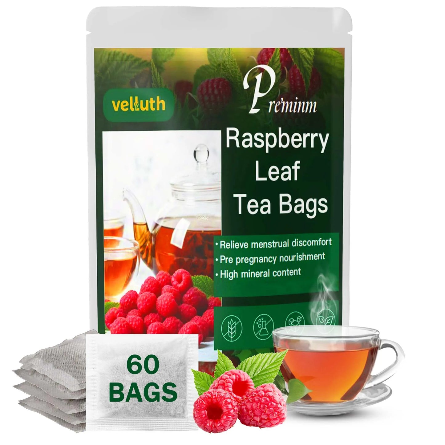 Raspberry leaf Detox tea Pack of 60